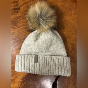 Bulawayo Cozy Knit Beanie with Faux Fur Pom